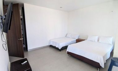 Apartamento en Pozos Colorados, Santa Marta. Frente al Mar de una habitacion 2 baños. 50.42 M2
