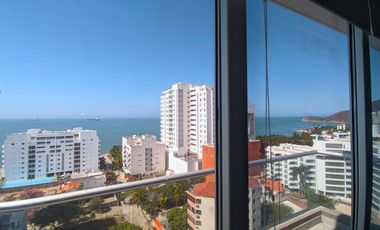 Apartamento en Pozos Colorados, Santa Marta. Frente al Mar de una habitacion 2 baños. 50.42 M2