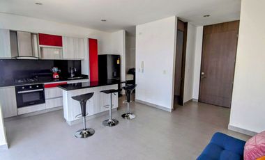 Apartamento en Pozos Colorados, Santa Marta. Frente al Mar de una habitacion 2 baños. 50.42 M2