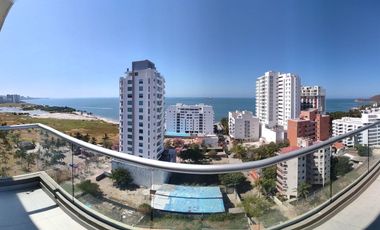 Apartamento en Pozos Colorados, Santa Marta. Frente al Mar de una habitacion 2 baños. 50.42 M2