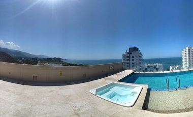 Apartamento en Pozos Colorados, Santa Marta. Frente al Mar de una habitacion 2 baños. 50.42 M2