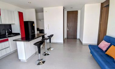 Apartamento en Pozos Colorados, Santa Marta. Frente al Mar de una habitacion 2 baños. 50.42 M2