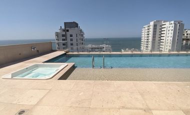 Apartamento en Pozos Colorados, Santa Marta. Frente al Mar de una habitacion 2 baños. 50.42 M2