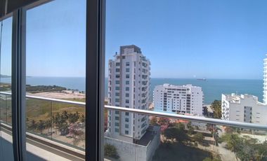 Apartamento en Pozos Colorados, Santa Marta. Frente al Mar de una habitacion 2 baños. 50.42 M2