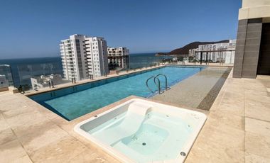 Apartamento en Pozos Colorados, Santa Marta. Frente al Mar de una habitacion 2 baños. 50.42 M2