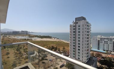Apartamento en Pozos Colorados, Santa Marta. Frente al Mar de una habitacion 2 baños. 50.42 M2