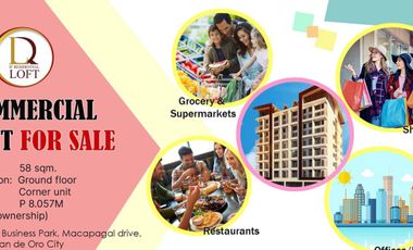 Commercial Space for Sale @Residential Loft Condominium, Uptown Cagayan de Oro