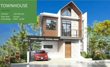 Pre-Selling 3 Bedrooms 2 Storey End Unit Townhouses for Sale in Minglanilla, Cebu