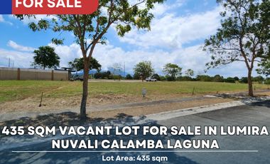 435 sqm Vacant Lot for Sale in Lumira Nuvali Calamba Laguna