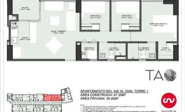 Apartamento en Rionegro excelente ubicación. Cesión de Derechos Gane valorización