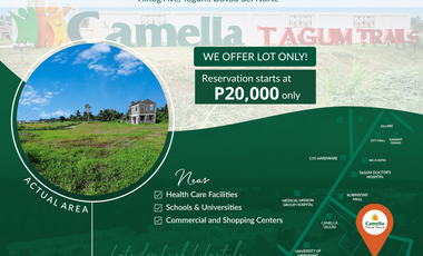 LOT ONLY FOR SALE @ CAMELLA TAGUM TRAILS