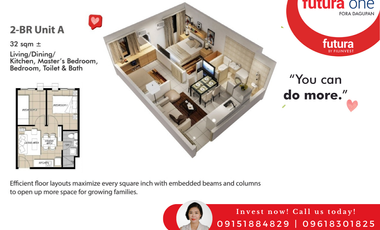 5th Floor 2-Bedroom Condo Unit at Dagupan City, Pangasinan by Filinvest Land Inc.