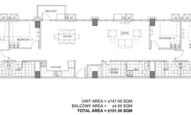 4 BEDROOM PENTHOUSE 151.50 SQM - READY FOR OCCUPANCY AT THE MAGNOLIA RESIDENCES