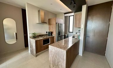 Departamento en venta amueblado en Temozón norte, Mérida, Yucatán.