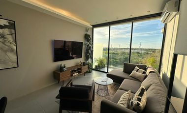 Departamento en venta amueblado en Temozón norte, Mérida, Yucatán.