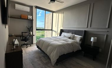 Departamento en venta amueblado en Temozón norte, Mérida, Yucatán.