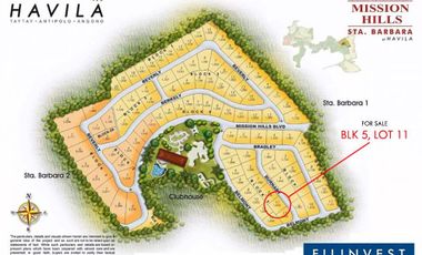 FOR SALE - Vacant Lot in Mission Hills Sta Barbara 2,, Antipolo, Rizal