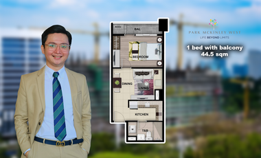 Preselling 1 bed with balcony 44.5 sqm Park Mckinley West Bonifacio Global City Fort Bonifacio Taguig City