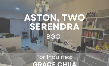 For Sale: Homey 1 Bedroom Unit in Aston Tower – Two Serendra, BGC Taguig