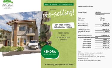 For Sale 4 Bedrooms 2 Storey Pre-Selling Single Detached House in Cebu City thru In House Financing