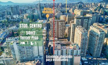 Departamento a la venta en Santiago centro. A dos cuadras app de Metro Moneda.