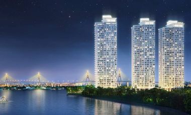 Luxury condo for sale, Supalai Riva Grande Rama 3 (Supalai Riva Grande), area 62 sq m, 35th floor, very beautiful view on the curve of the Chao Phraya