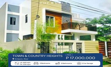 For Sale, 3 Bedroom House and Lot in Town and Country Heights Subdivision