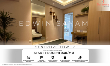 Pre-selling 2 Bedroom Unit For Sale in Sentrove Tower Clover Leaf Balintawak QC