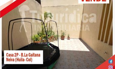SE VENDE ESPECTACULAR CASA 2P - B. LA GAITANA - NEIVA (HUILA-COL)