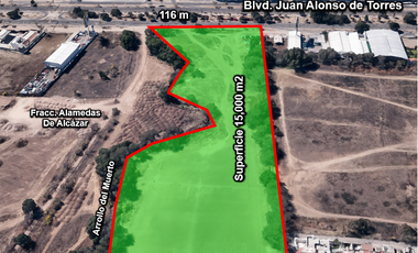 TERRENO EN RENTA BLVD. JUAN ALONSO DE TORRES