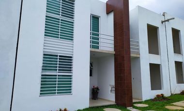 Vendo casa Nueva de 98 m2, 3 recámaras, alberca en condominio, modelo Cardenal, Fraccionamiento San Isidro, Jiutepec, Mor.
