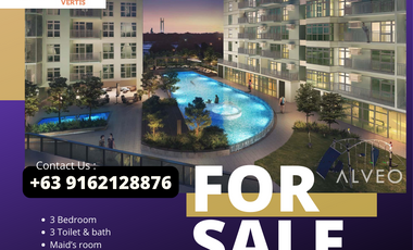 3 Bedroom 118 sqm Ayala Condo For Sale in Quezon City Orean Place Vertis North near Solaire Casino