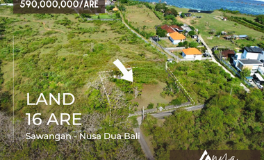 Dijual Tanah Hak Milik dekat Hotel Mulia dengan view laut seluas 7,5 Are di Sawangan Nusa Dua