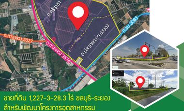 🏡 Purple Zone EEC Factory Land for Sale 1,227-3-28.3 Rai, adjacent to Highways 3574 and 3083. Suitable for industrial estates, factories, warehouses.