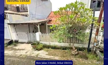DIJUAL RUMAH HITUNG TANAH TENGGILIS TIMUR SURABAYA ROW 3 MBL DKT UBAYA