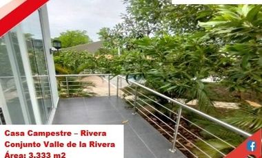 VENDE ESPECTACULAR CASA CAMPESTRE 1PISO EN RIVERA (HUILA-COL)
