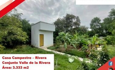 VENDE ESPECTACULAR CASA CAMPESTRE 1PISO EN RIVERA (HUILA-COL)
