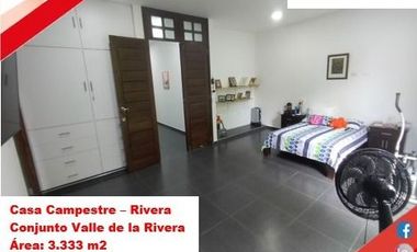 VENDE ESPECTACULAR CASA CAMPESTRE 1PISO EN RIVERA (HUILA-COL)