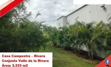 VENDE ESPECTACULAR CASA CAMPESTRE 1PISO EN RIVERA (HUILA-COL)