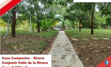 VENDE ESPECTACULAR CASA CAMPESTRE 1PISO EN RIVERA (HUILA-COL)