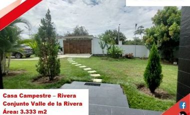 VENDE ESPECTACULAR CASA CAMPESTRE 1PISO EN RIVERA (HUILA-COL)