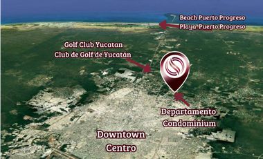 Estudio con terraza, Alberca, simulador de golf, Cine, en venta, Zona Norte, Merida.