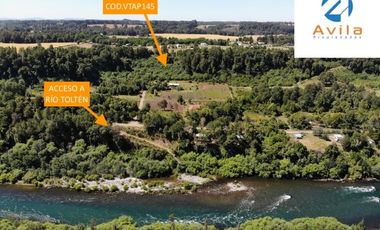 Freire sector Coipue venta parcela con acceso a río Toltén COD.VTAP145