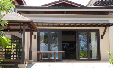 Bali-inspired 3-bedroom beach villa for rent inside an exclusive resort in Punta Engano-Lapu-Lapu