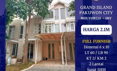 Dijual Rumah Grand Island Pakuwon City Surabaya 2.1M SHM Full Furnish