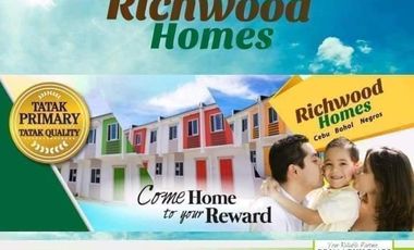 PRESELLING accessible subdivision 2-bedroom Rowhouse for sale in Richwood Toledo Cebu