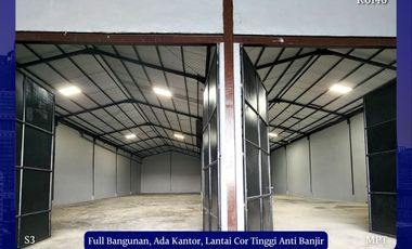 Dijual Gudang Osowilangun Benowo Surabaya Full Bangunan Ada Kantor Anti Banjir