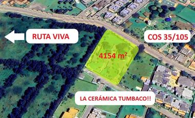 EXCELENTE TERRENO DE VENTA EN LA CERÁMICA TUMBACO PARA PROYECTO!!