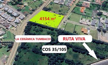 EXCELENTE TERRENO DE VENTA EN LA CERÁMICA TUMBACO PARA PROYECTO!!