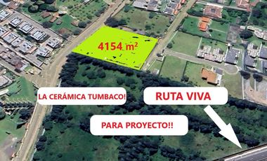 EXCELENTE TERRENO DE VENTA EN LA CERÁMICA TUMBACO PARA PROYECTO!!